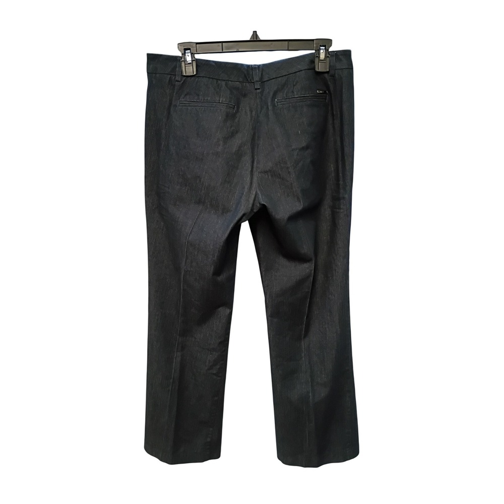 New York & Company Stretch Dark Wash Denim Dress Pants Bootcut Size 10 Average - Picture 2 of 4